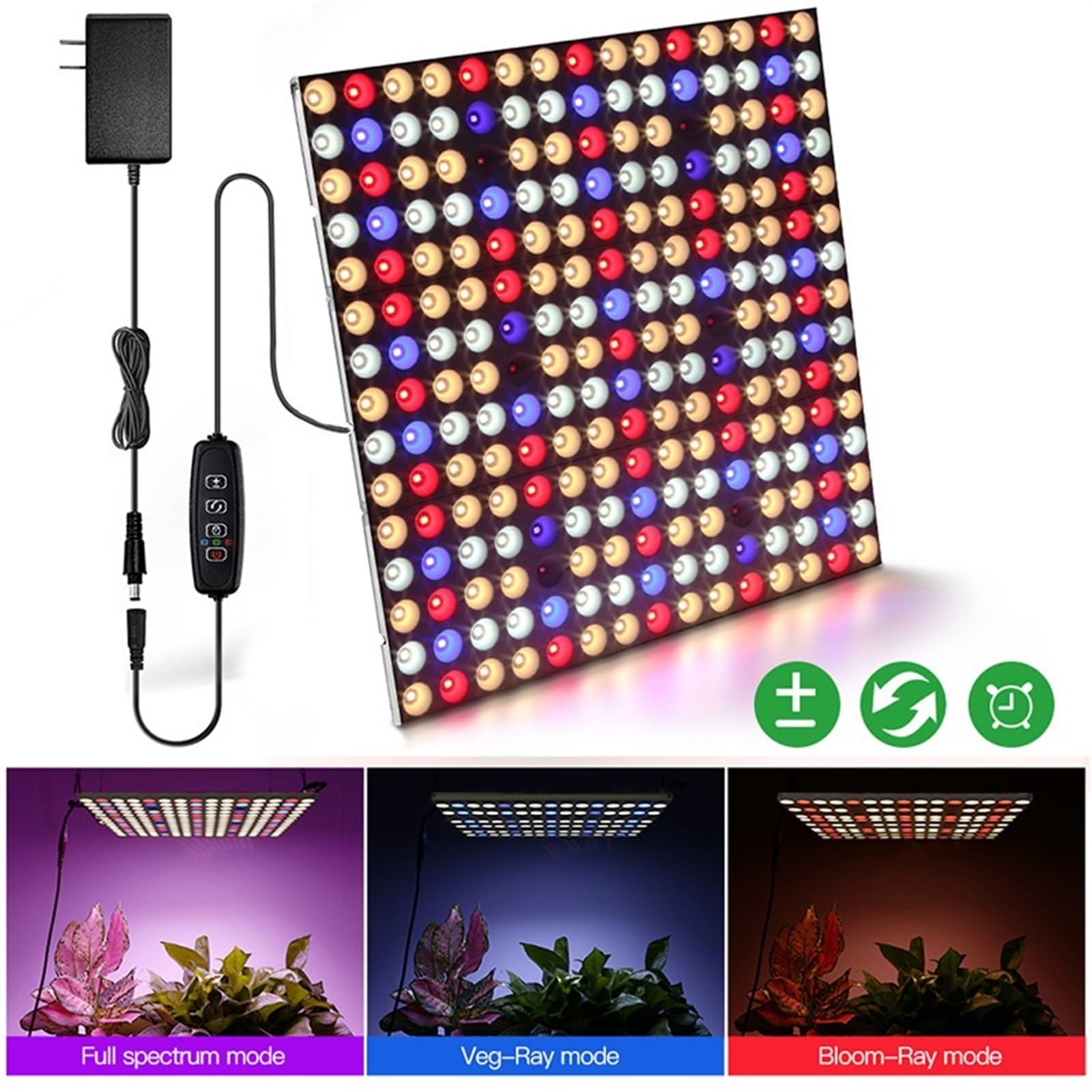 Pflanzenlampe, Dimmbares LED-Wachstumslicht, Vollspektrum, 750 W, mit Timer, for Innenzelt, Garten, Hydrokultur, Sämling, Gemüse, Blüte, Pflanze, Aquariumlampe(300W DC 24V)