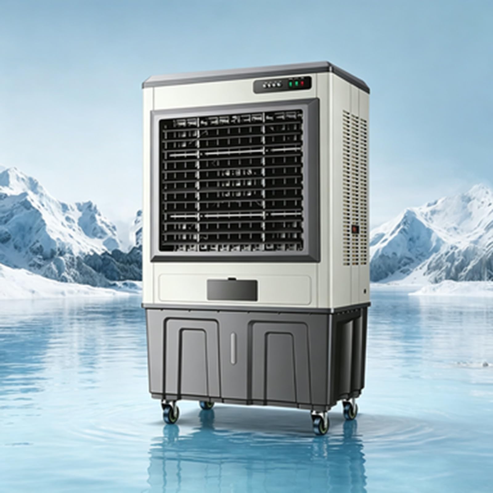 Industrial Portable Evaporative Swamp Cooler, Mobile Water Air Cooling Fan