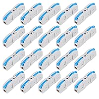 Vista 10 de DIANN Conectores de cable de palanca, empalmes en línea de 3 circuitos, conector de cable eléctrico SPL-3, tuercas de palanca, conectores de alambre