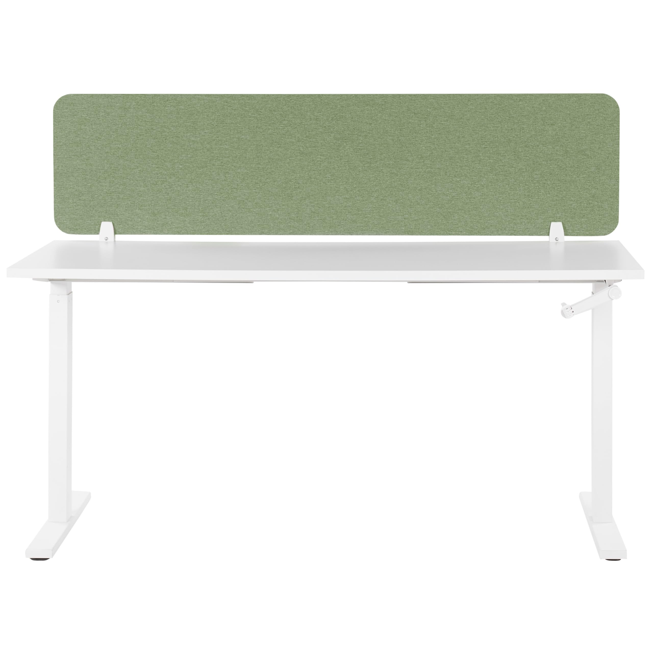 Beliani Pannello Divisorio Fonoassorbente per scrivania in Pet Verde 160 x 40 cm