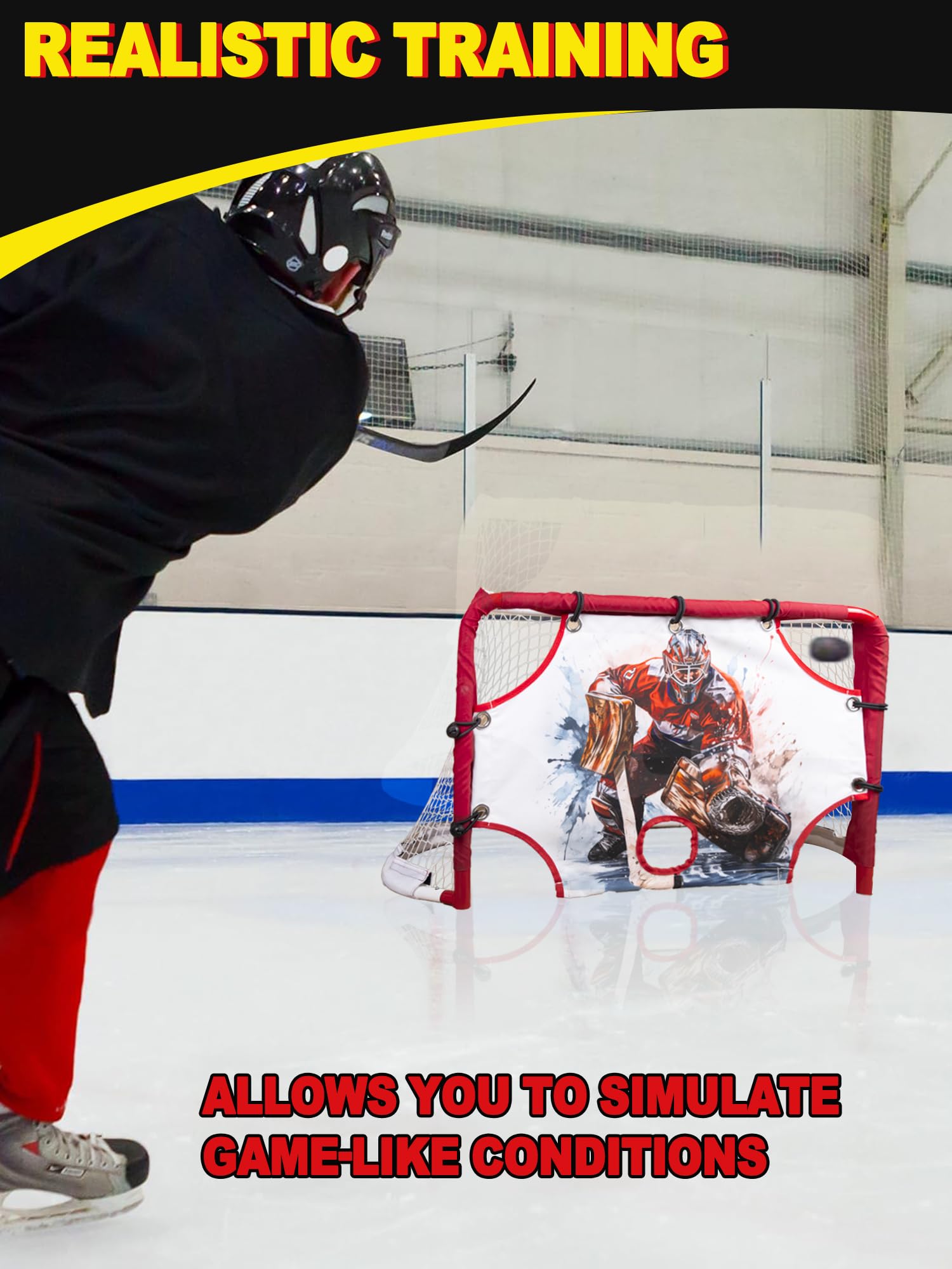 Kasifei Mini Steel Hockey Net with Shooter Tutor, 30