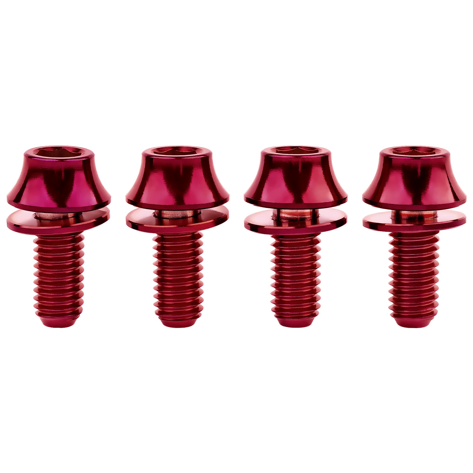 Titanium M5x12mm with Washer Bicycle Water Bottle Cage Bolt 4 Pack
