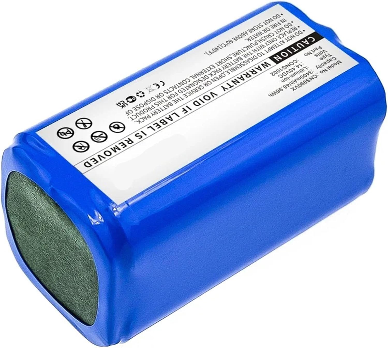 14.4V 3400mAh Replacement Battery, Compatible For Conga, Excellence 990 950 999 1090 1099 1190 1790 1990 2290Ultra，Robot Vacuum Cleaner Parts