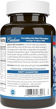 Carlson Labs Salmon Oil Complete Soft Gels, 60 Count