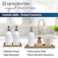 Vista 2 de Bandeja de encimera y tocador, 2 unidades (11 y 7 pulgadas), bandejas de silicona inastillables para cocina y baño para encimera, bandeja