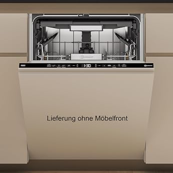 Bauknecht B7I HT58 TC Fully Integrated Dishwasher 60 cm/15 Place Settings PowerClean Pro-Effective High Pressure Nozzles Natural Dry Automatic Door Opening Better Drying MaxiSpace-More Interior [Energy Class B]