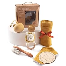 EERKEOD Baby Gift Set for Newborn New Baby Gift Set - Newborn Baby Essentials Baby Bath Set with Baby Blanket Baby Rattle - New Born Baby Girls Gift & Baby Boy Gifts for Baby Shower