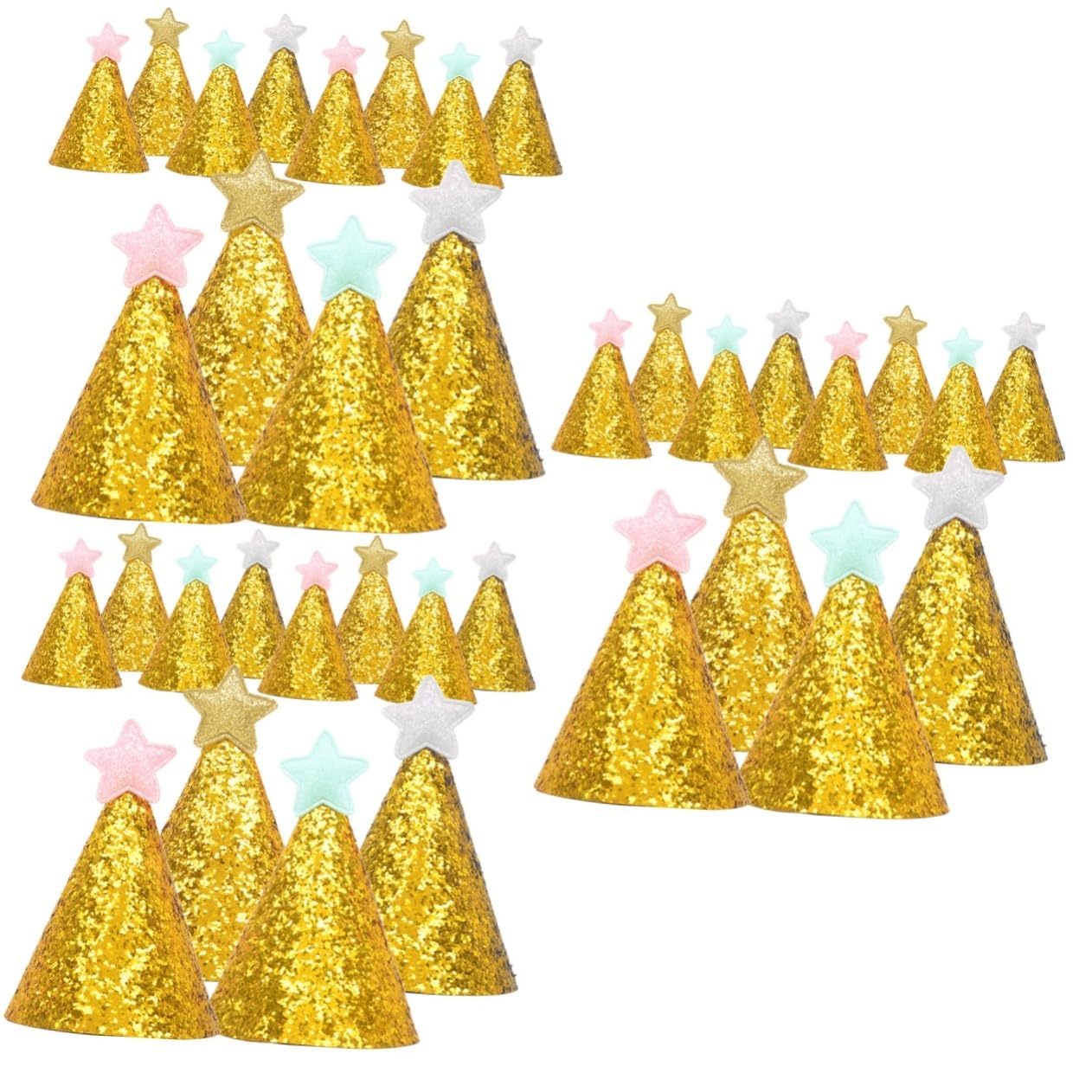 36 Stück Geburtstagshüte, Sternhüte, Stern Partyhüte, Kinderpartyhüte, Kinderhüte, Kindergeburtstagsparty Requisite, Partyhüte Für Kinder, Glitzerhüte, Kinderhüte, Miniaturhüte,