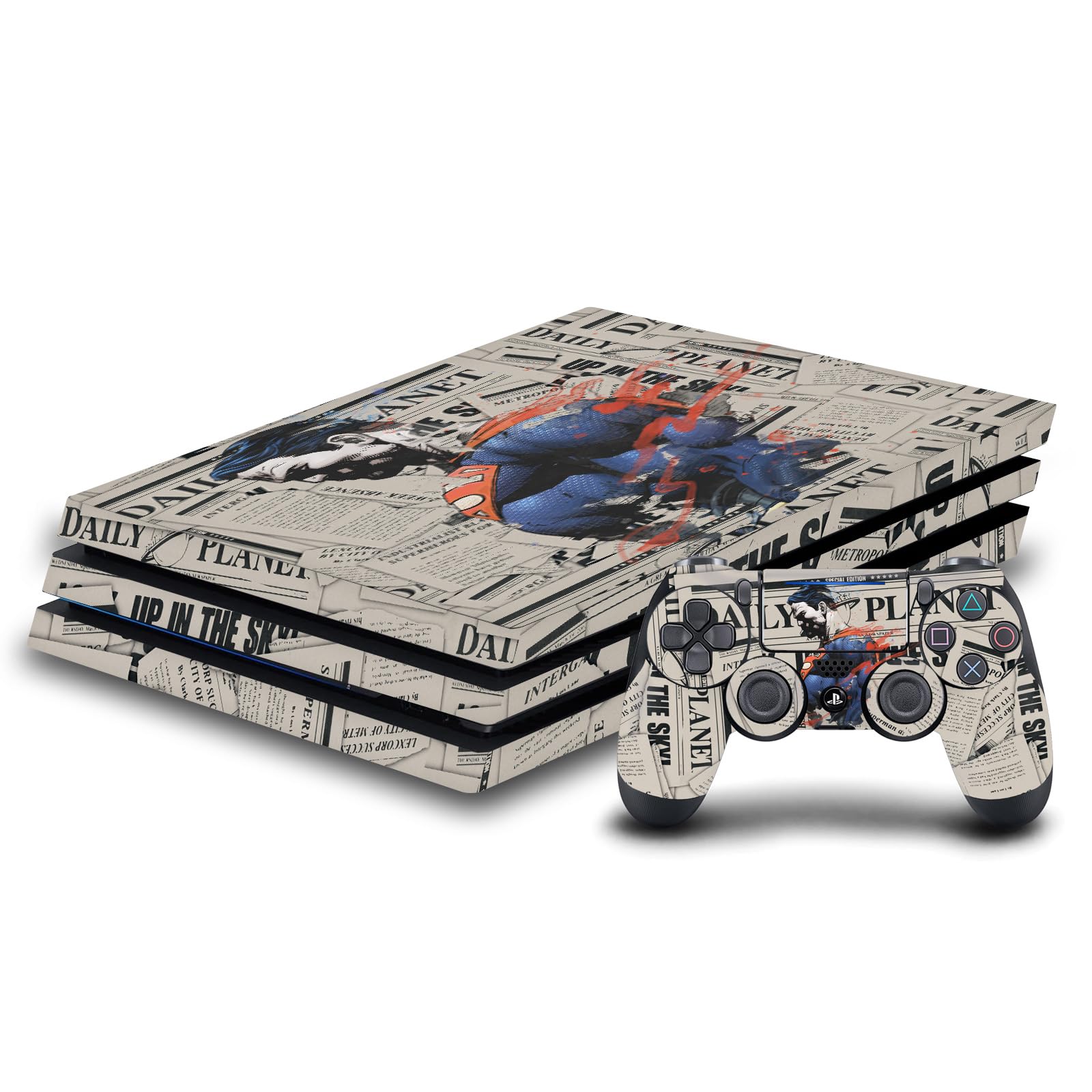 Autocollant vinyle Superman pour console PS4 Pro et manette DualShock 4 - 7