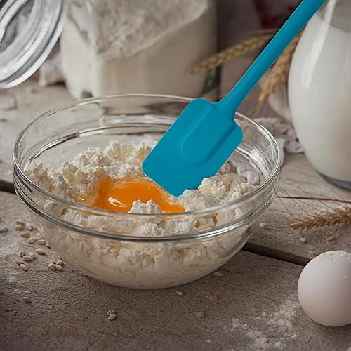 Vista 42 de Mrs. Anderson's Baking Raspador de espátula de silicona, flexible y antiadherente, turquesa