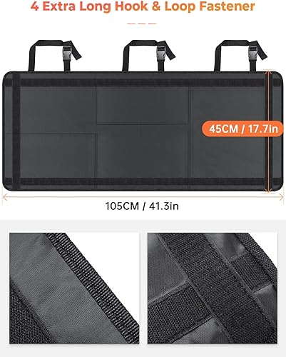 Miniatura 6 de Oasser Organizador de almacenamiento para automóvil, nueva versión, organizador colgante para maletero con 10 bolsas de almacenamiento funcionales