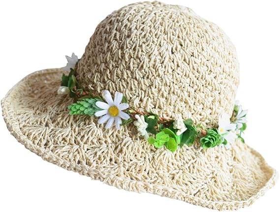 Amazon 麦わら帽子 ストローハット春夏 つば広帽 つば広ハットレディース可愛い花冠 リボン結びの飾りレース つば広 あごひも 小顔効果 紫外線対策 Uvカット 熱中症対策 軽量 折り畳み 持ち運びに便利 お出かけ用 ビーチ 旅行 ハット 通販