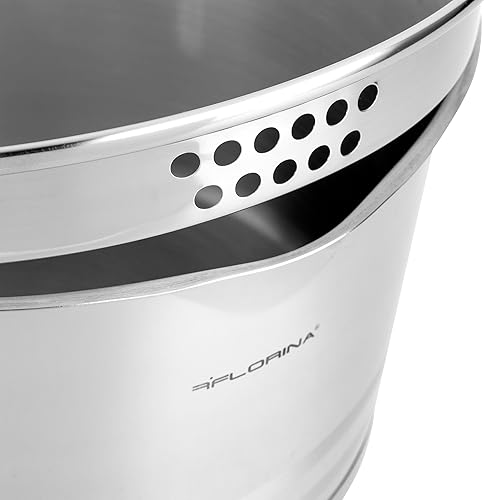 Miniatura 7 de FLORINA Juego de ollas de cocina inteligentes, juego de 8 piezas hechas de acero inoxidable de alta calidad, ollas de cocina con tapa multifuncional