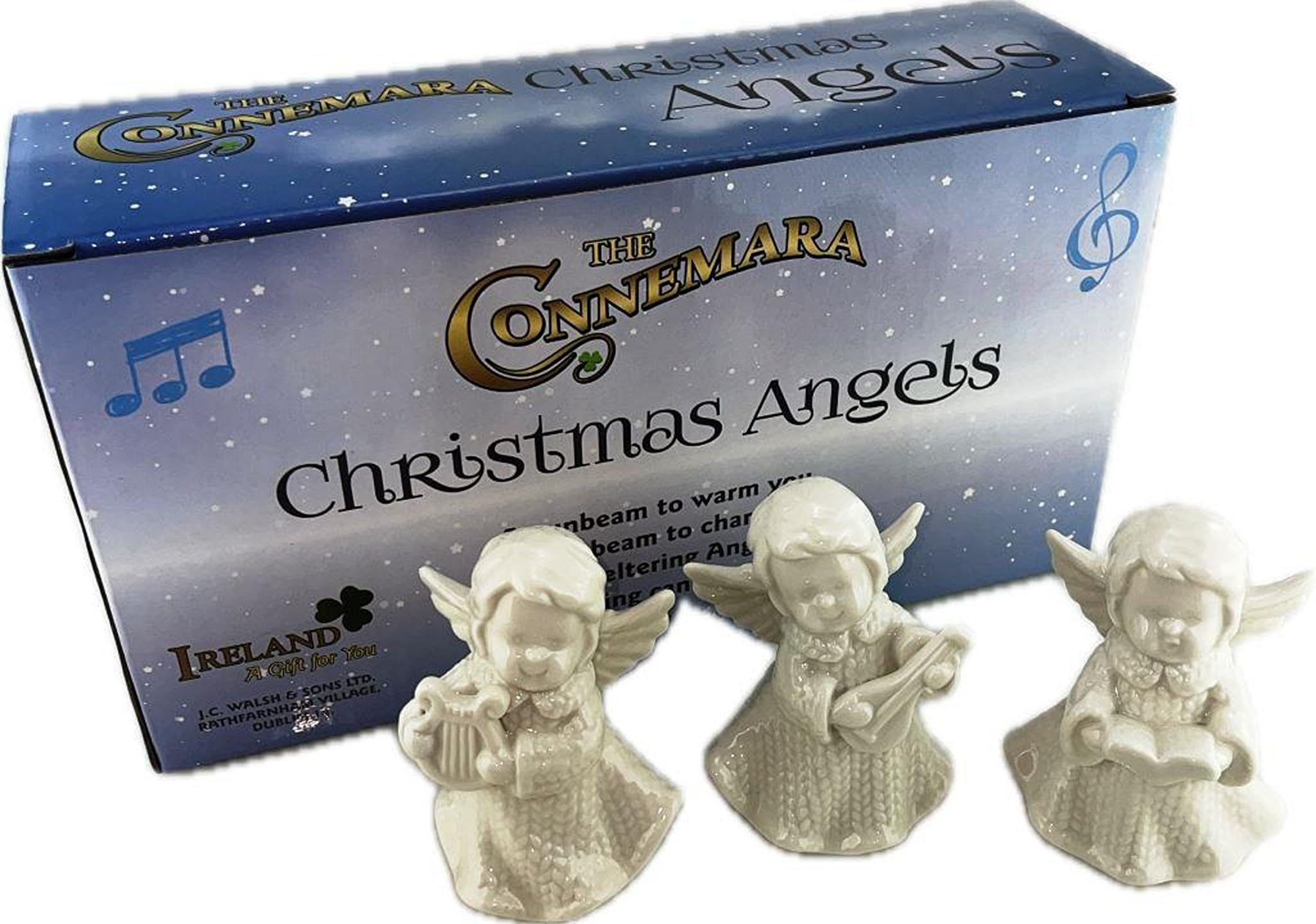Anges en porcelaine pour sapin de Noël suspension figurine blanche fête