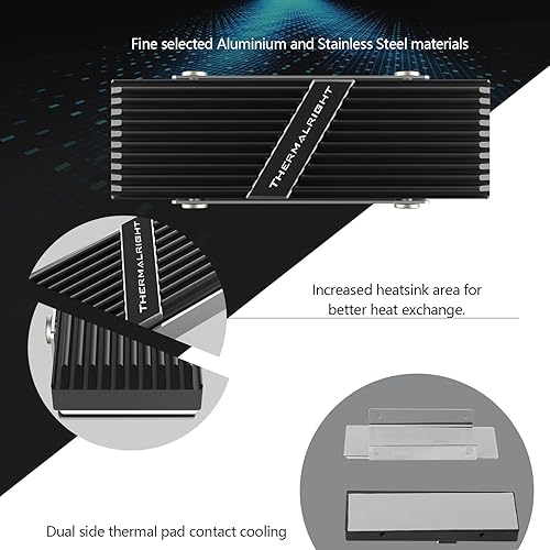Miniatura 3 de Thermalright TR-M.2 2280 Tipo A B 2280 disipador para enfriamiento de SSD M.2 2280, disipador de enfriamiento, aluminio, con 2 conductividades
