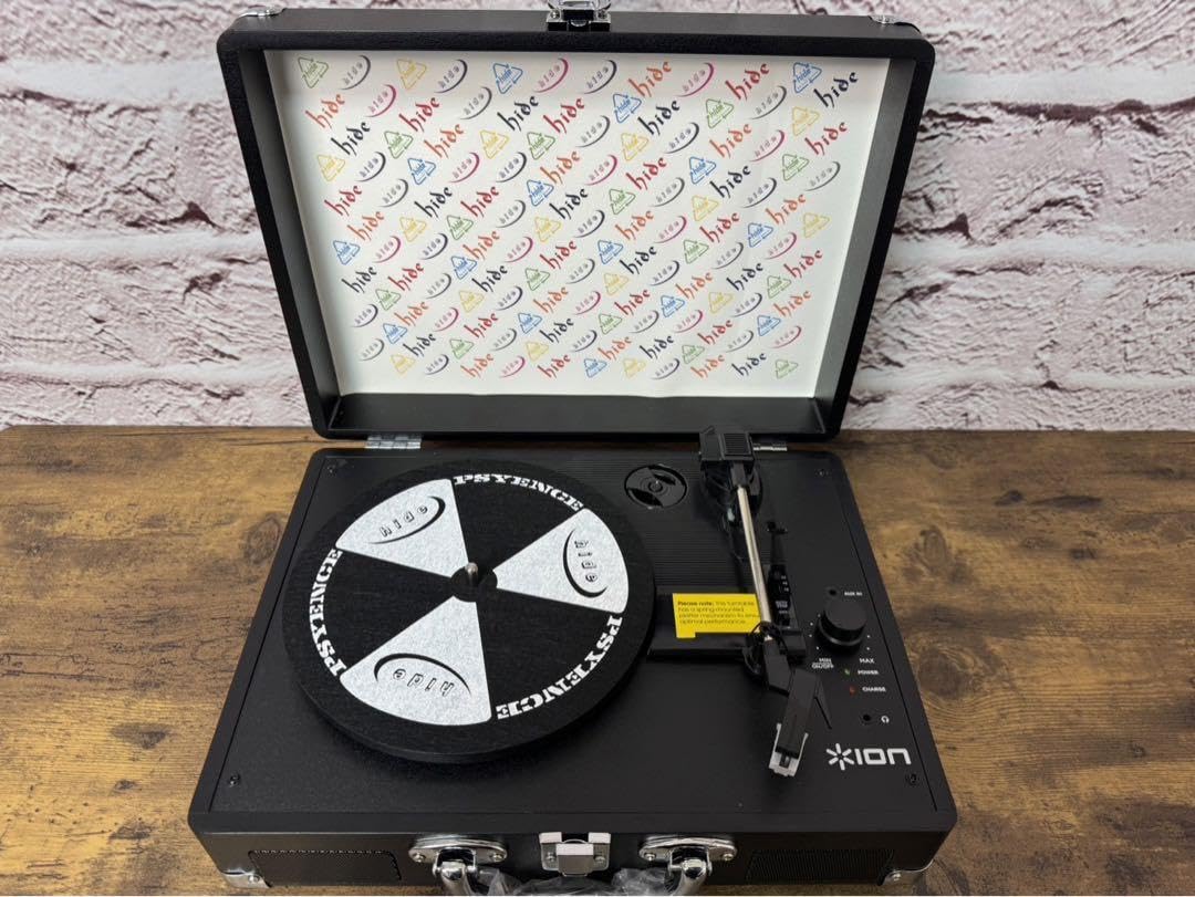 ■新品 hide ION レコードプレーヤー 完全受注生産限定 XJAPAN hideの作品と過ごす至福の1日、特製ポータブル・レコード・プレーヤー