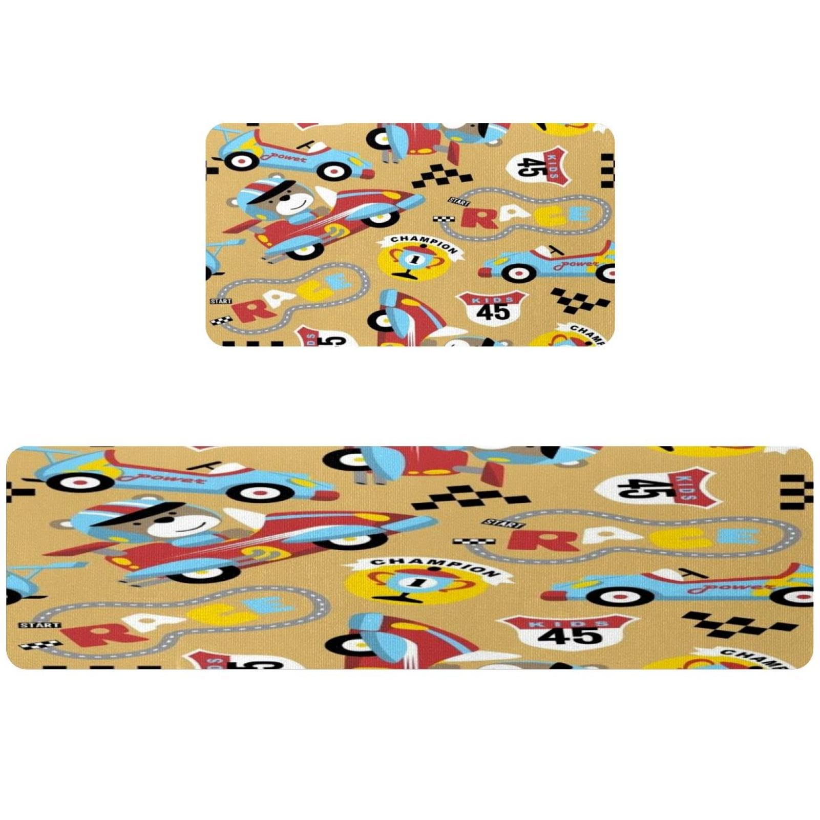 Tapete de cocina antideslizante VAPOKF para pasillo y lavandería absorbente juego de 2 piezas