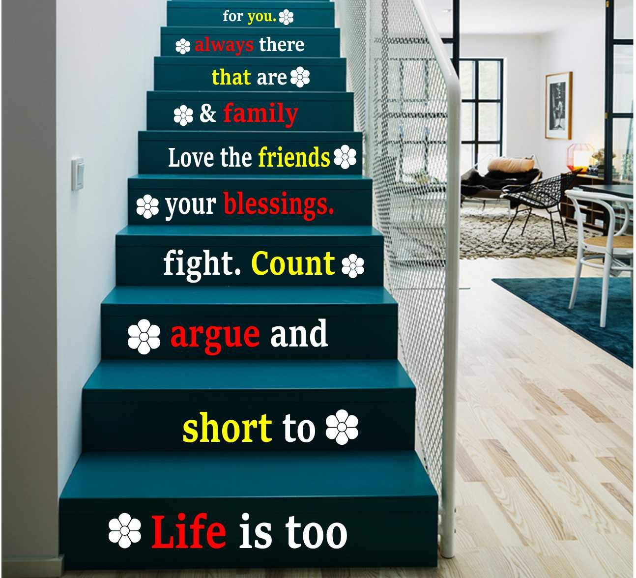 KREEPO Letters Wall Decor Stickers Stair Decals Quotes Stairway Decals Quote Steps Vinyl Stickers Lettering Family Staircase Decal (Stairs-pg-24) (B08HDBV6VX) Amazon Price History, Amazon Price Tracker