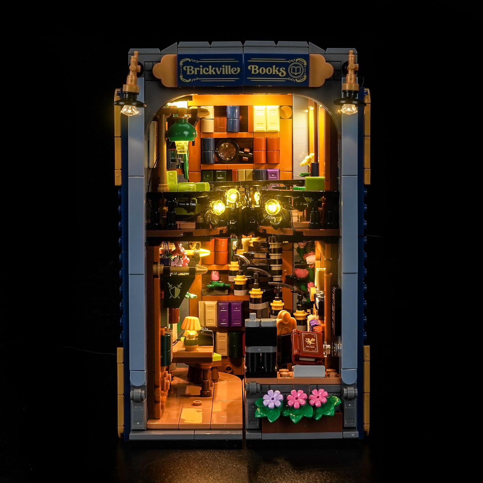 BrickBling Kit di luci con telecomando compatibile con Lego 11379 Book Nook