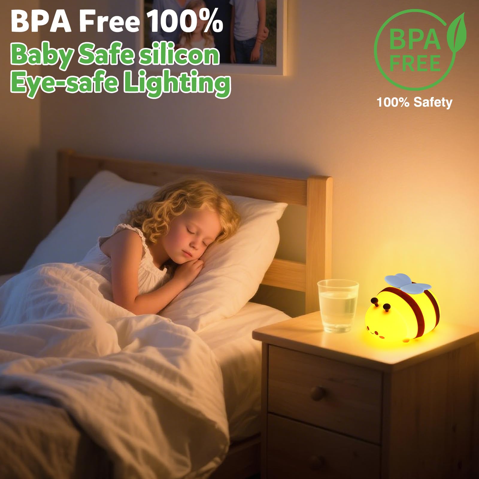 Bee Silikon Nachtlicht Touch Sensor Perfekt für Geburtstage, Babypartys