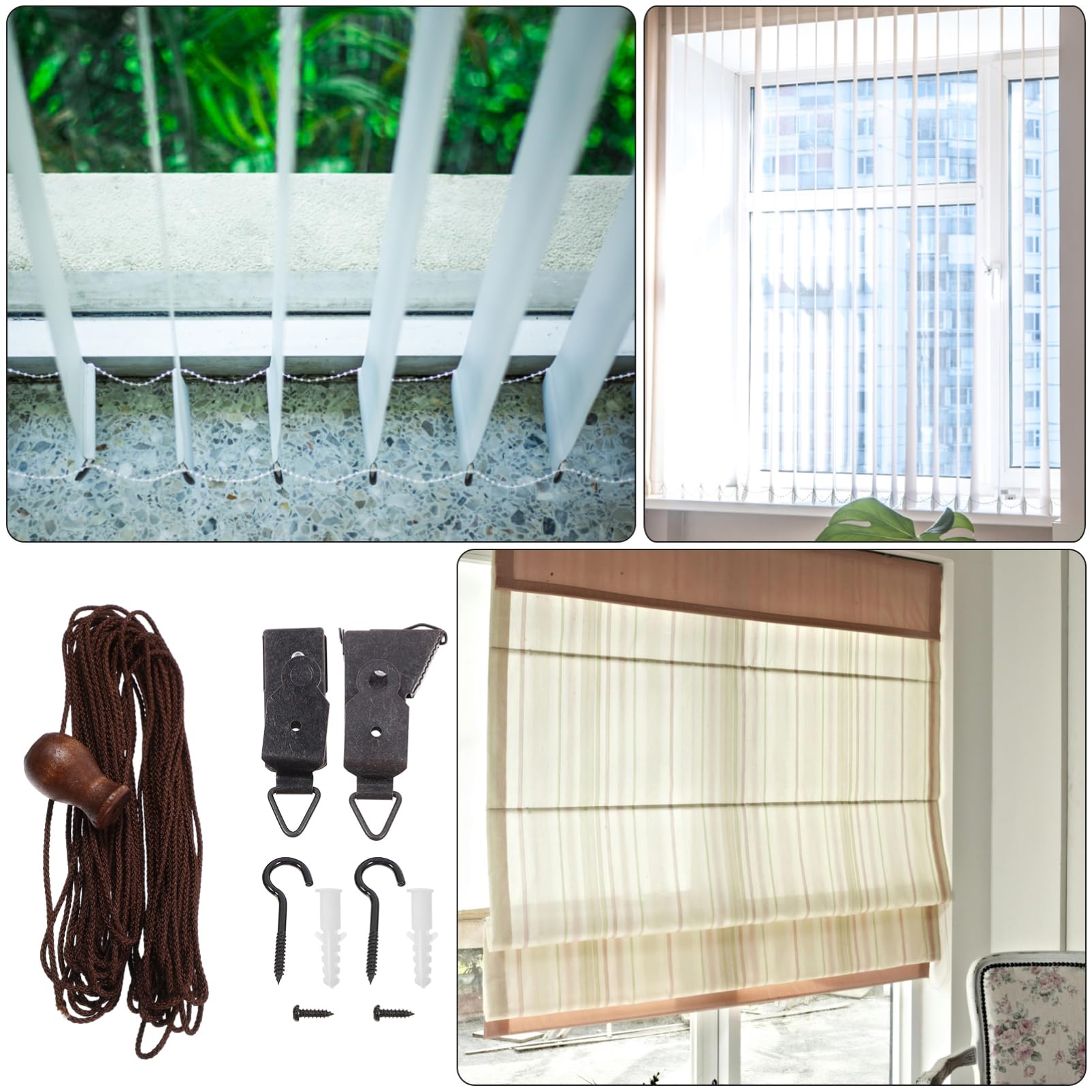 DIYEAH 1set Curtain Accessories for Roller Blinds Lightweight and Window Blind Replacement Fittings Easy to Install Suitable for Home and