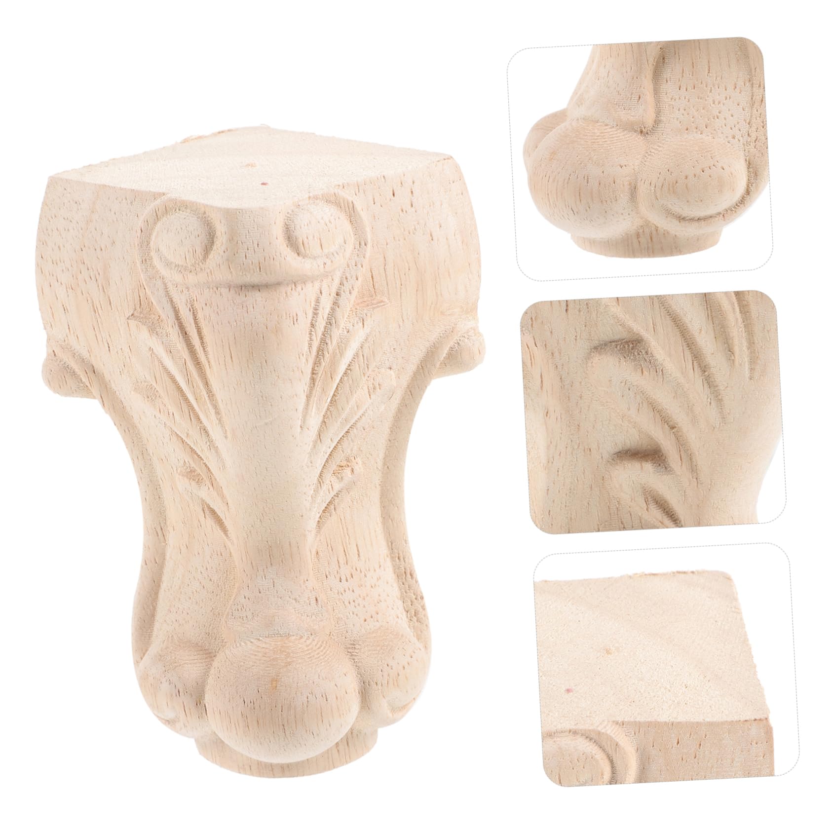 VILLCASE 5 Pezzi Gambe di mobili in legno massiccio gambe di ricambio per mobili cenare vita piedini per mobili piede estensori piedi per mobili gamba del mobile Gambe della sedia di legno