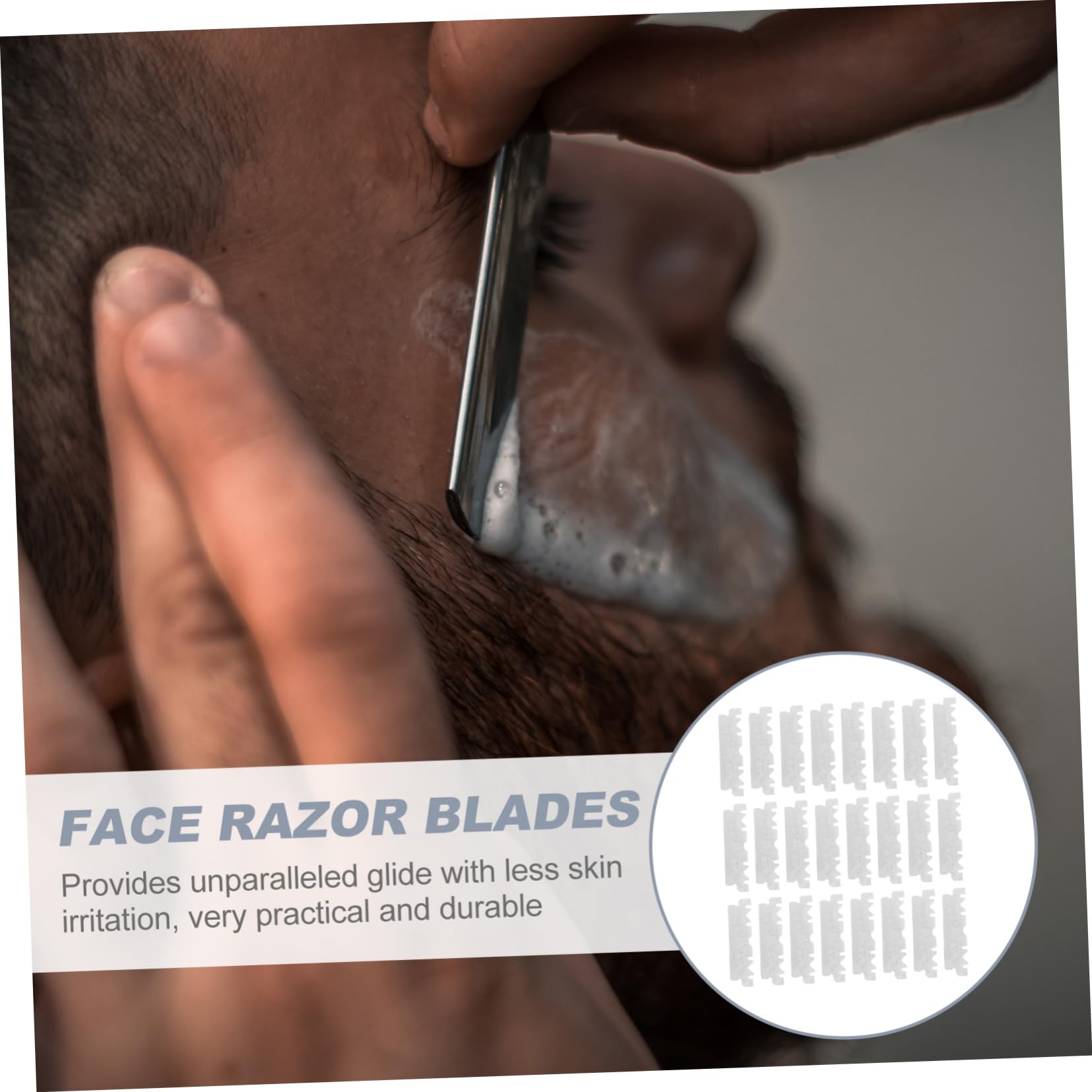 Lames de Rasoir Pliantes en Acier Inoxydable Argenté, 100 Pièces | Rasage Domestique, Barbe, Poils Fins, Usage Maison et Salons, Format Portable, Coupe Ancien, Barbier