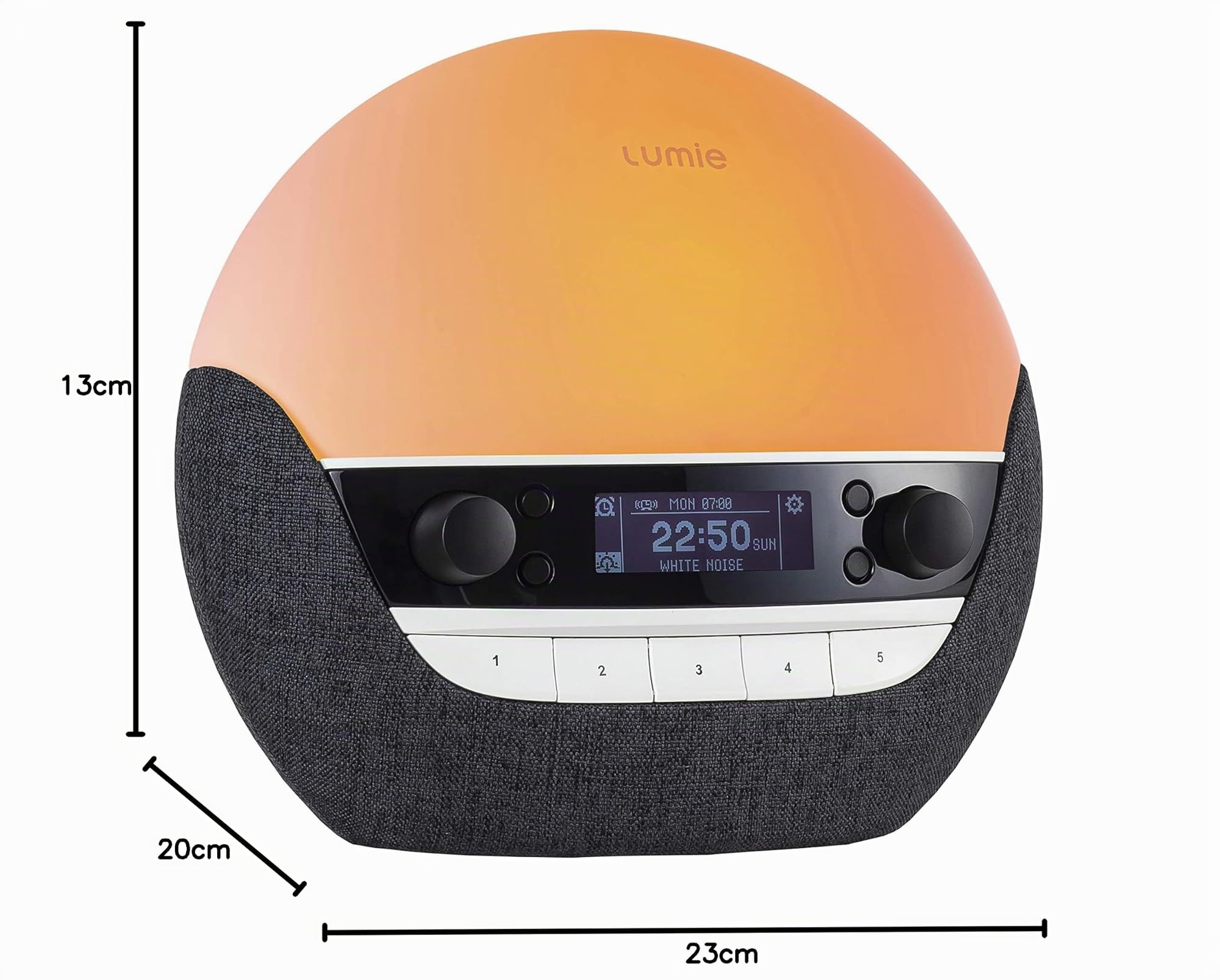 Lumie Bodyclock Luxe 750DAB - Despertador con radio DAB, altavoz Bluetooth y poca luz azul para dormir