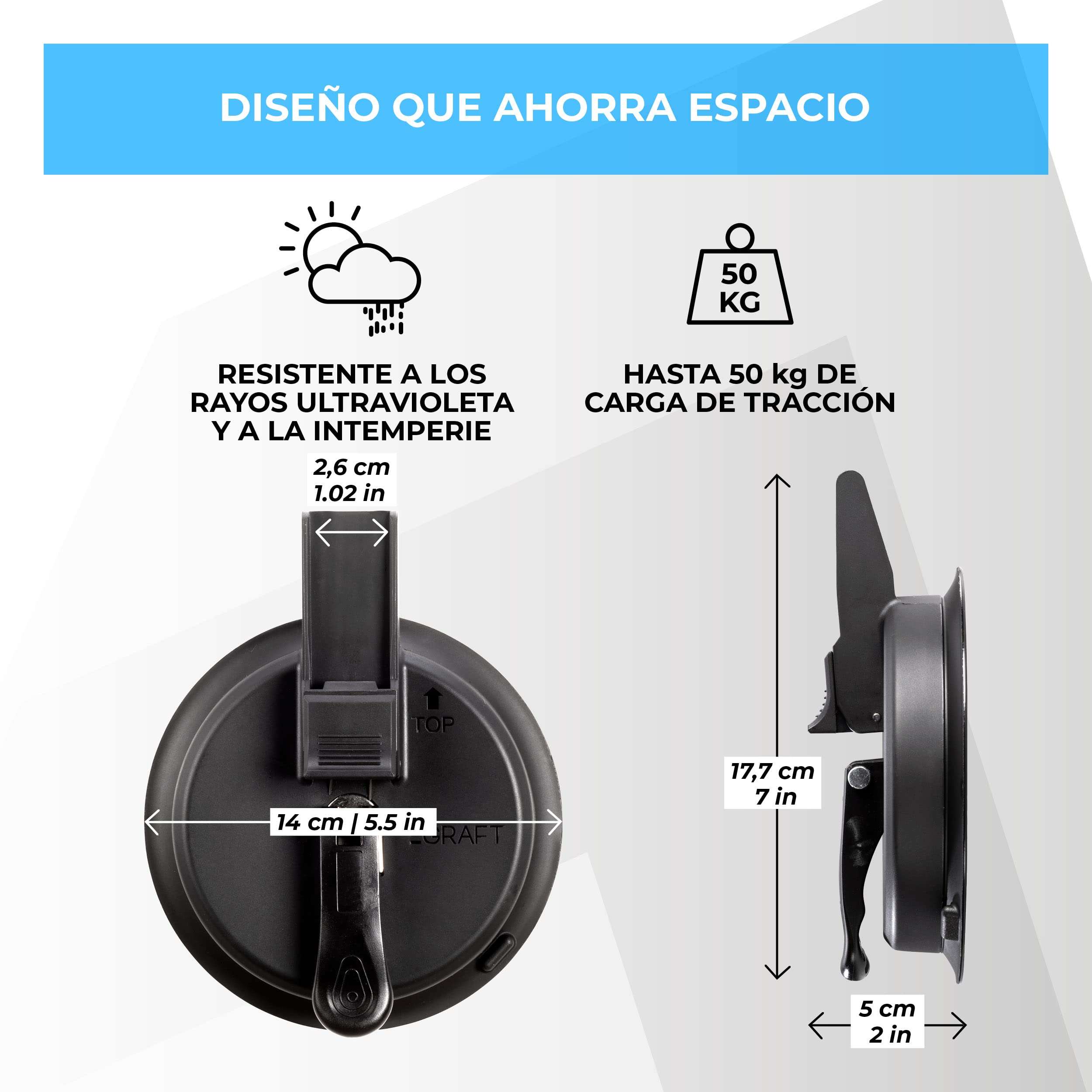 Graft Soporte para toldo (2 Piezas) | Soporte pie de toldo | Soporte pie de toldo para Camper, Autocaravana, Caravana | Adecuado para pie de toldo Thule, Fiamma y DOMETIC | Accesorios para toldo