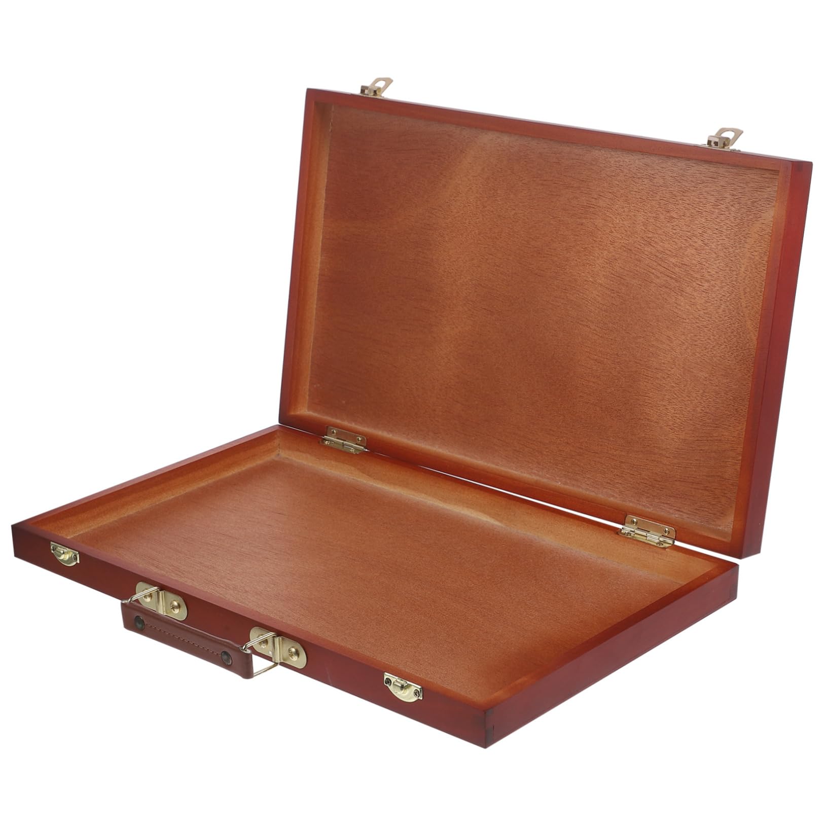 Housoutil Scatola in Legno per Pennelli e Matite da Disegno Valigetta da Pittura Portatile con Manico Custodia Rigida Multifunzione per Acquerelli e Oli Adatta Scuola e Hobby Artistici