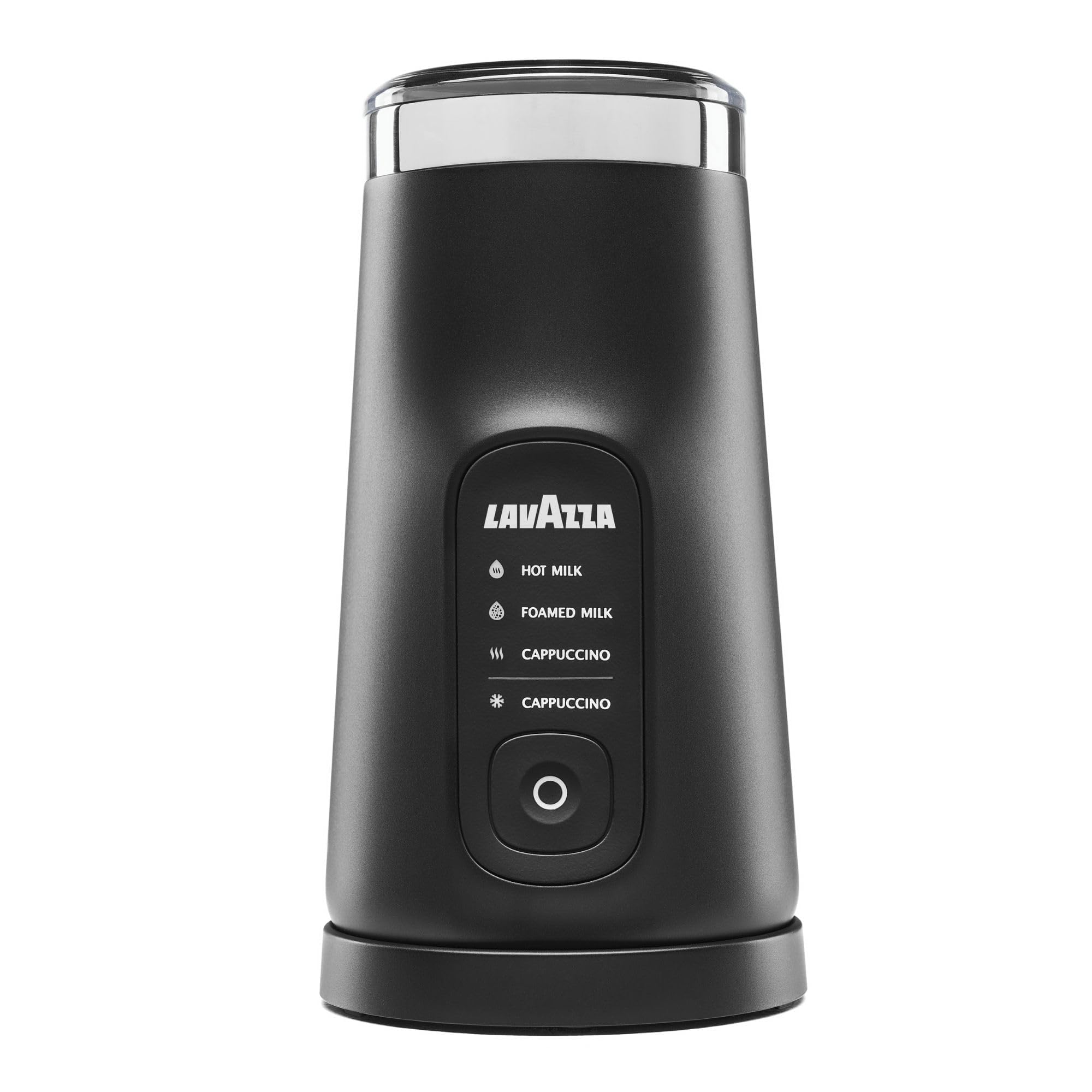 Lavazza, MilkEasy Plus Montalatte Elettrico, con Design Elegante ed Ergonomico, Pulsante Multifunzione, Frusta Magnetica e Coperchio Trasparente