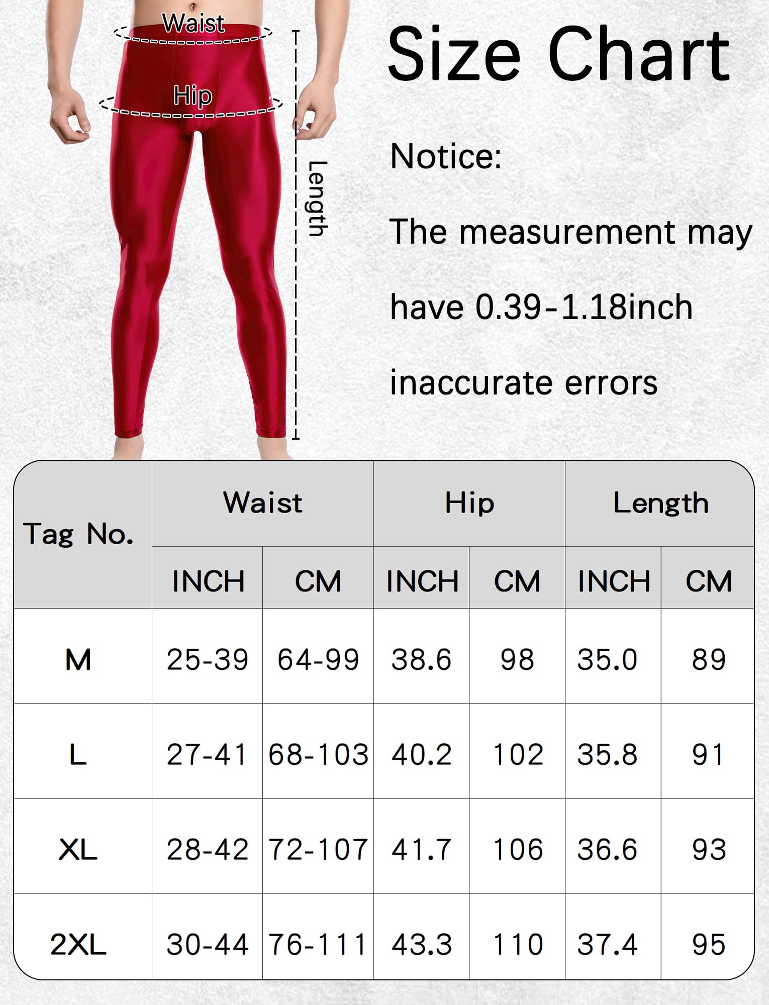 Maeau - Mallas Brillantes Hombre Gloss Legging Deportivos Aceitado Pantalón Ajustado Elásticos Sedosos M-XXL