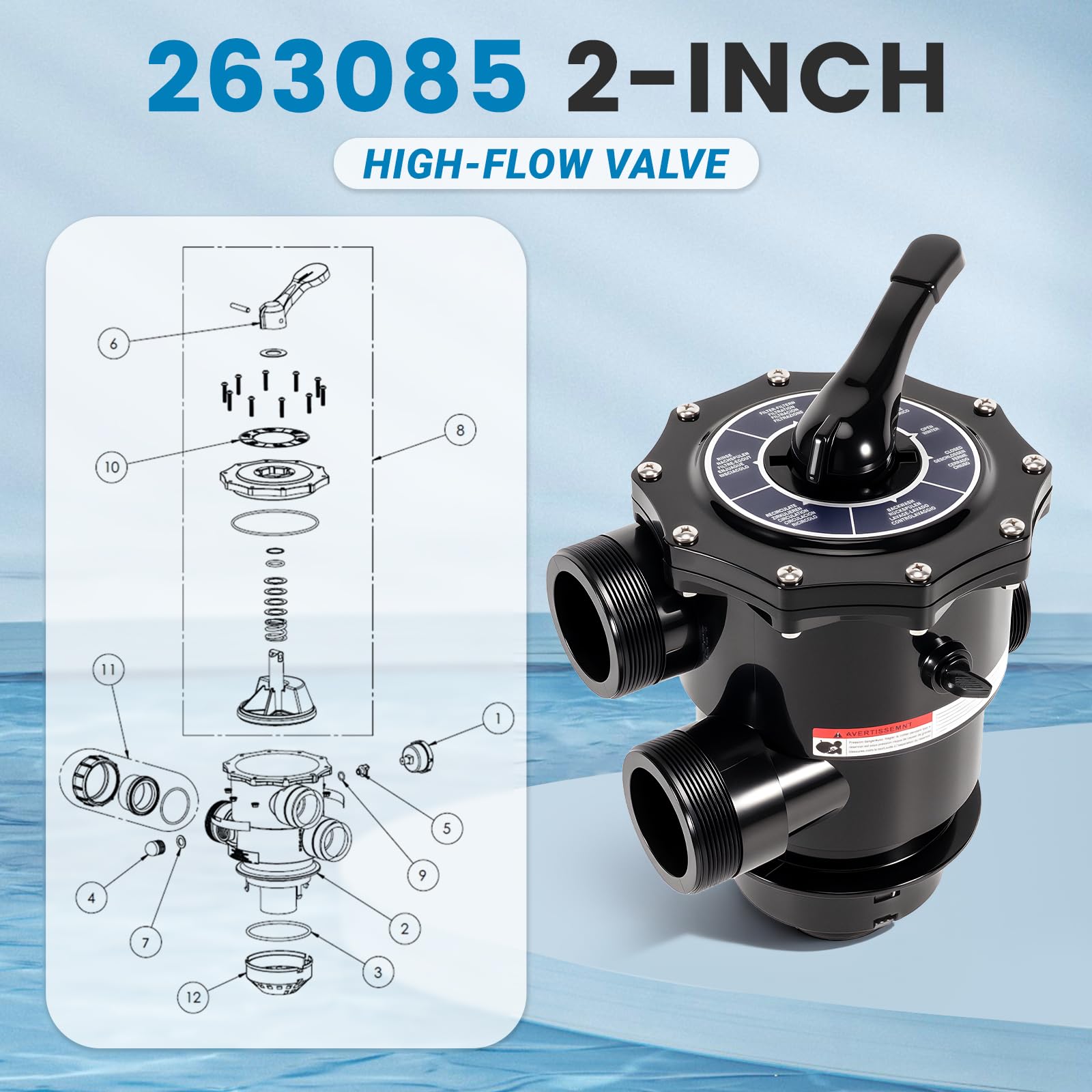 Amazon.com: Aumzong 263085 Top Mount Multiport Valve Compatible