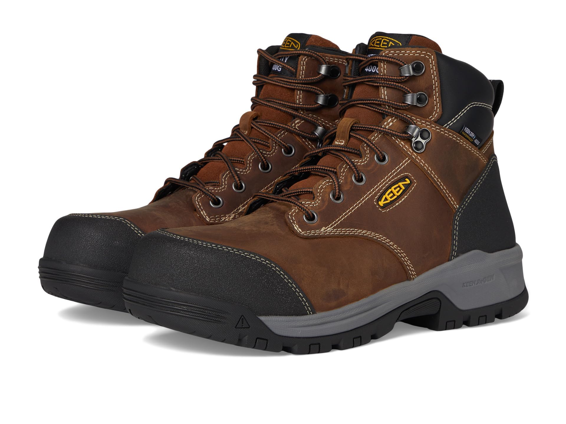 KEEN Utility Men's Evanston 6" Composite Toe Waterproof Insulated Durable Construction Work Boots