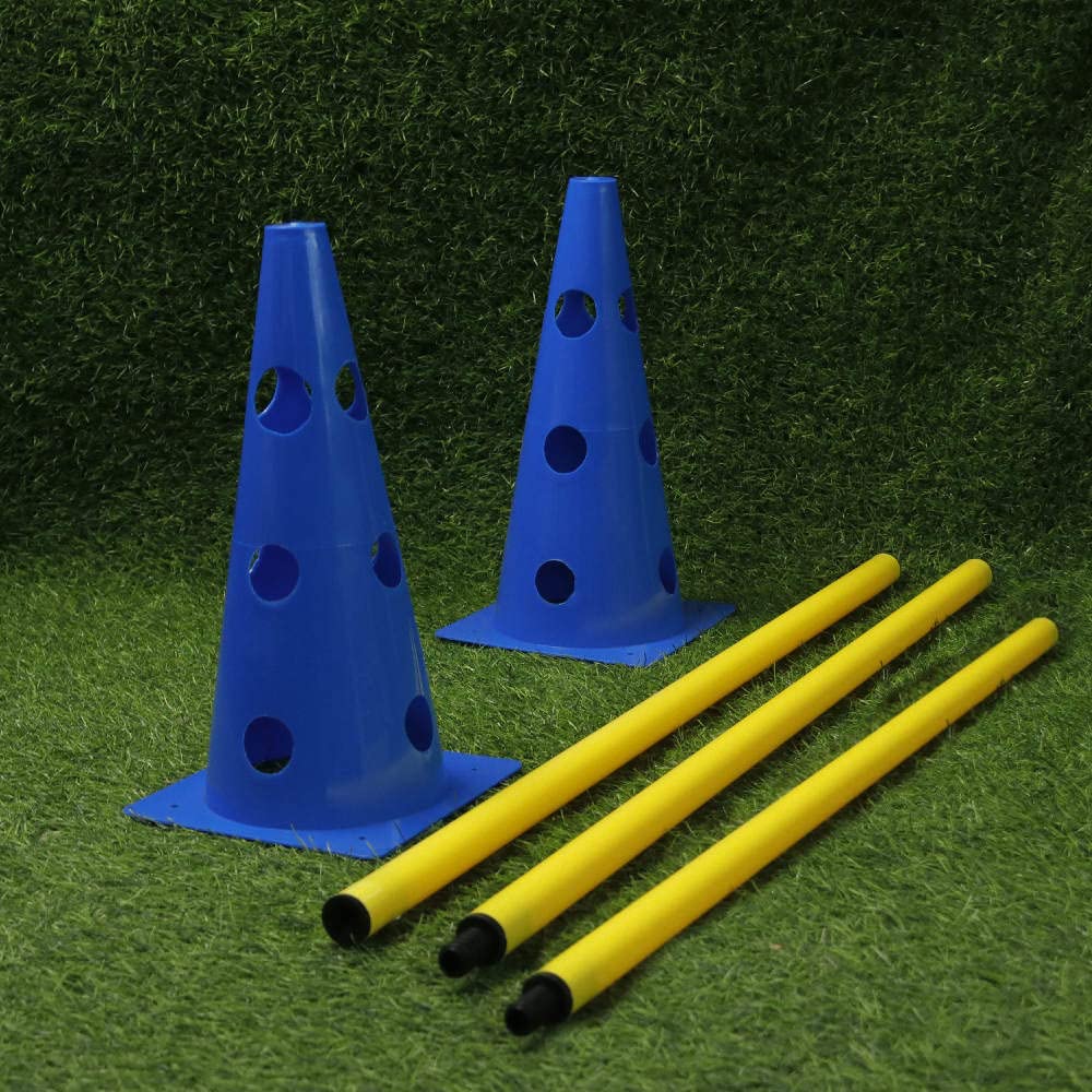 Chameleon Outdoor Dog Pet Agility Training Equipment Backyard Starter Course Set (Cone Set)