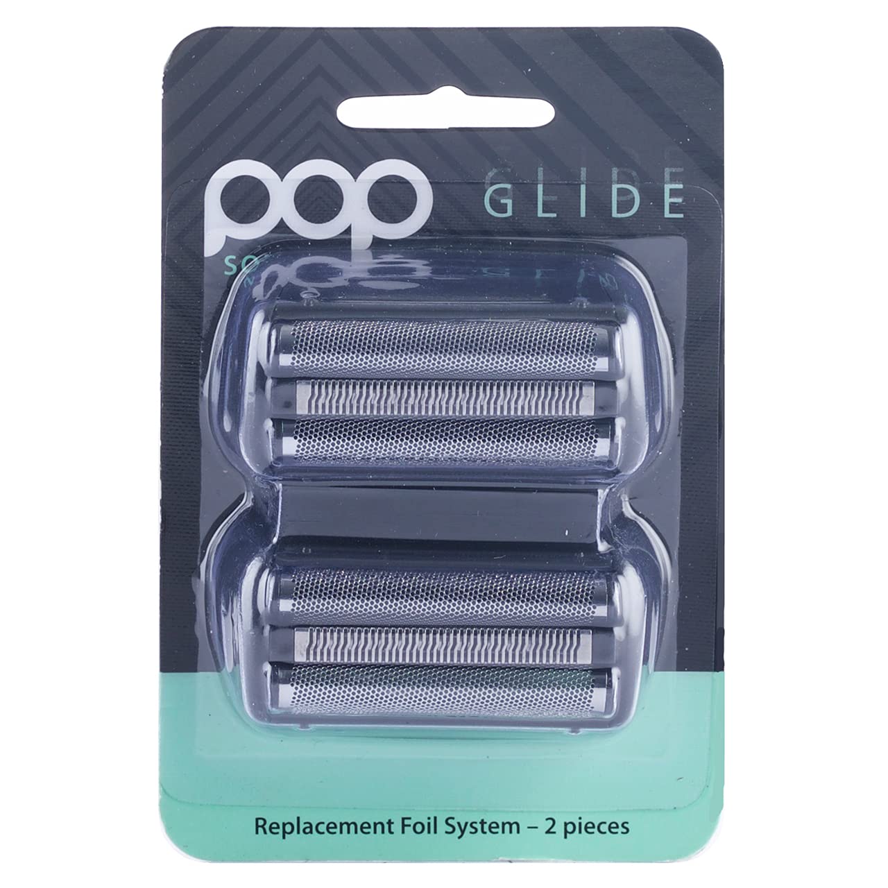 Pop Sonic Glide Shaver Replacement Foil Heads - Silver - Set of 2