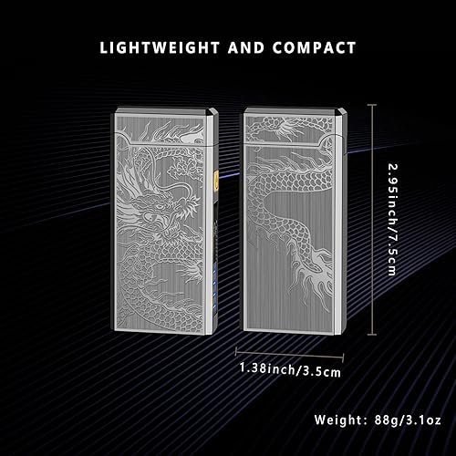 Miniatura 4 de Encendedor recargable USB encendedor eléctrico para camping, encendedor de doble arco sin llama con indicador de batería LED, encendedor de plasma