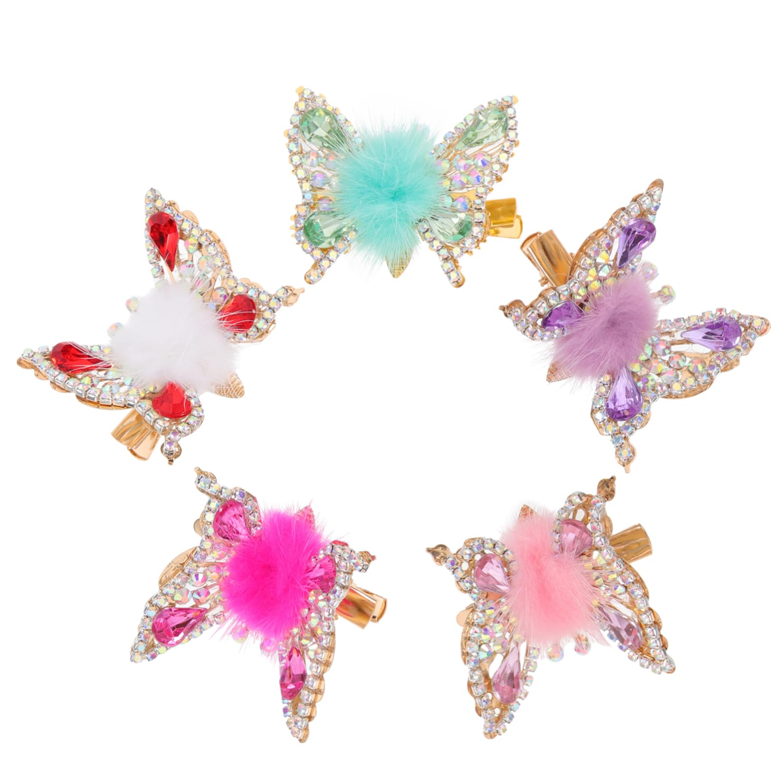 minkissy 20 szt. spinki do włosów motyl stras spinki do włosów motyl spinki do włosów spinki 3D motyl spinki do włosów motyle klipsy do włosów motyl klipsy do włosów dziecko porusza metalowy aksamit