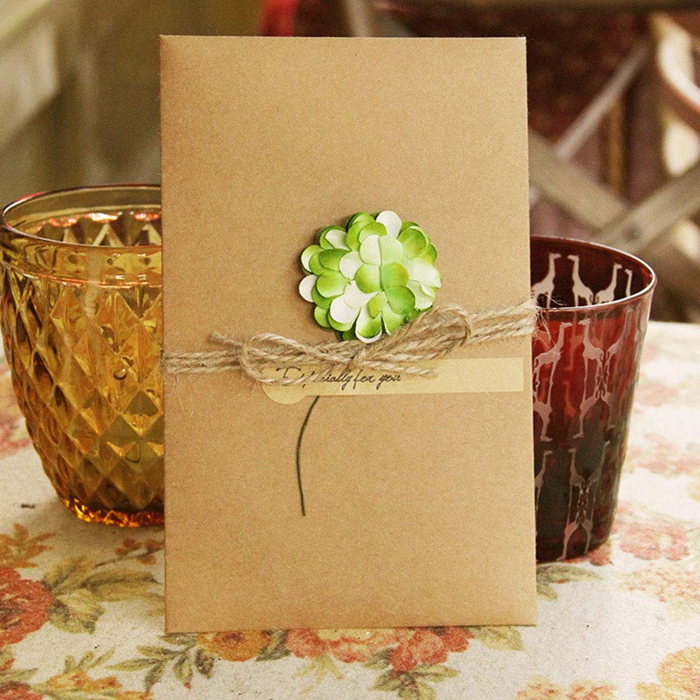 SLOSH 20 Biglietto Di Auguri Cartolina Buste Retrò Busta Carta Kraft Invito Vuote Cartoncini Augurali Di Matrimonio Compleanno Lettera Natale