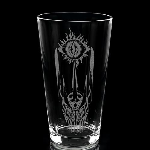 EYE OF SAURON Engraved Pint Glass Inspired by Lord of the Rings LOTR Great Gift Idea!
