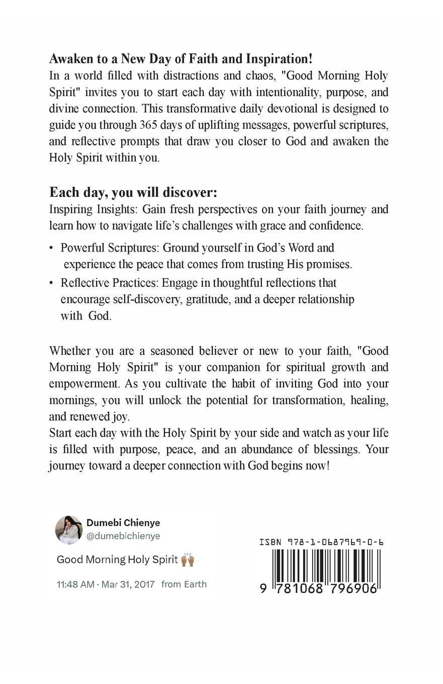 Good Morning Holy Spirit 'The book'
