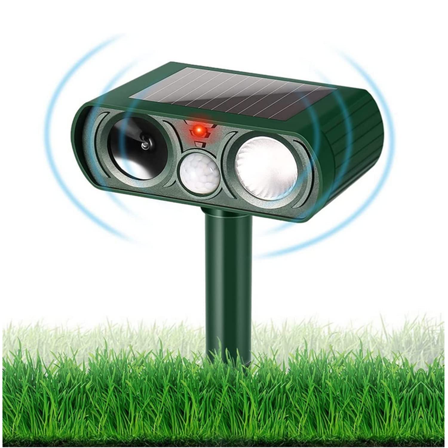 SKEIDO Pet Repeller Dog Cat Bird Boar Mouse Mosquito Ultrasonic Solar Power Rechargeable Outdoor Indoor Tool Frighten Animals green (B0C5QK5QFN) Amazon Price History, Amazon Price Tracker