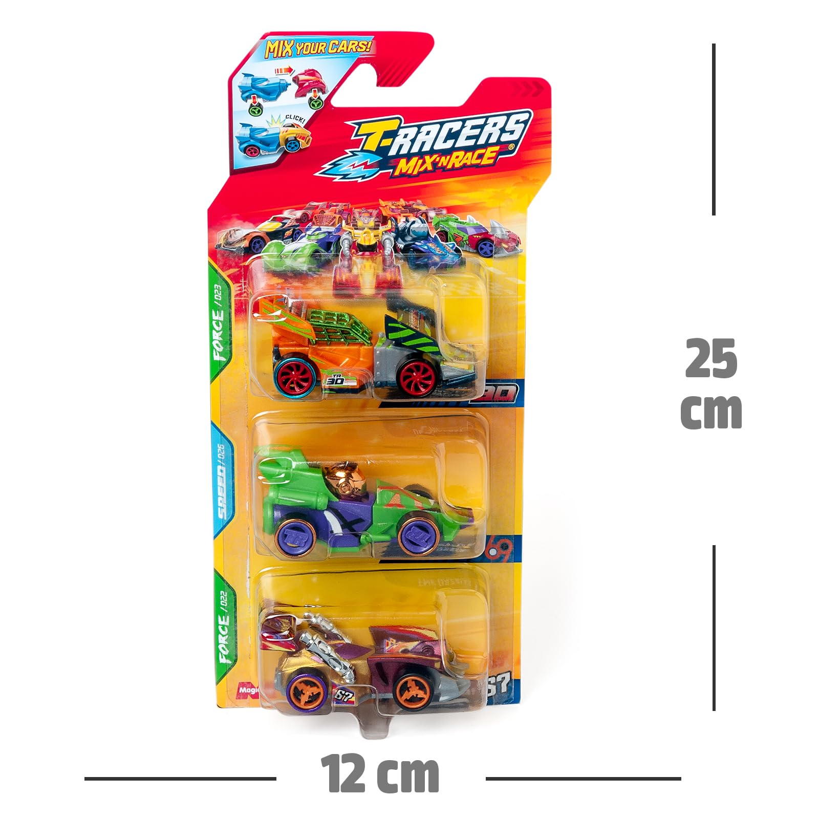 T-Racers Mix ´N Race 3 Pack – Pack de 3 Coches coleccionables. Coches Desmontables por Dos Partes y con Piezas Intercambiables. Pack 12/12 — view 9