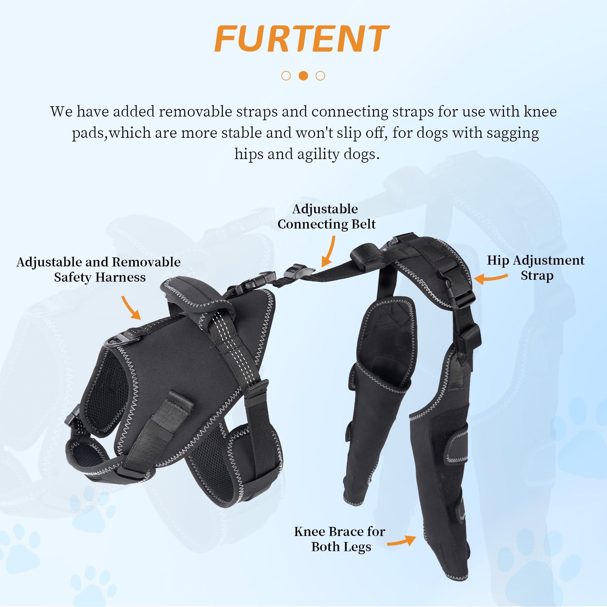 Dog Knee Brace for Pets with Cruciate Ligament Injuries, Keeps Joints Warm and Stable, Upgraded Adjustable Leg and Hip - Image 4