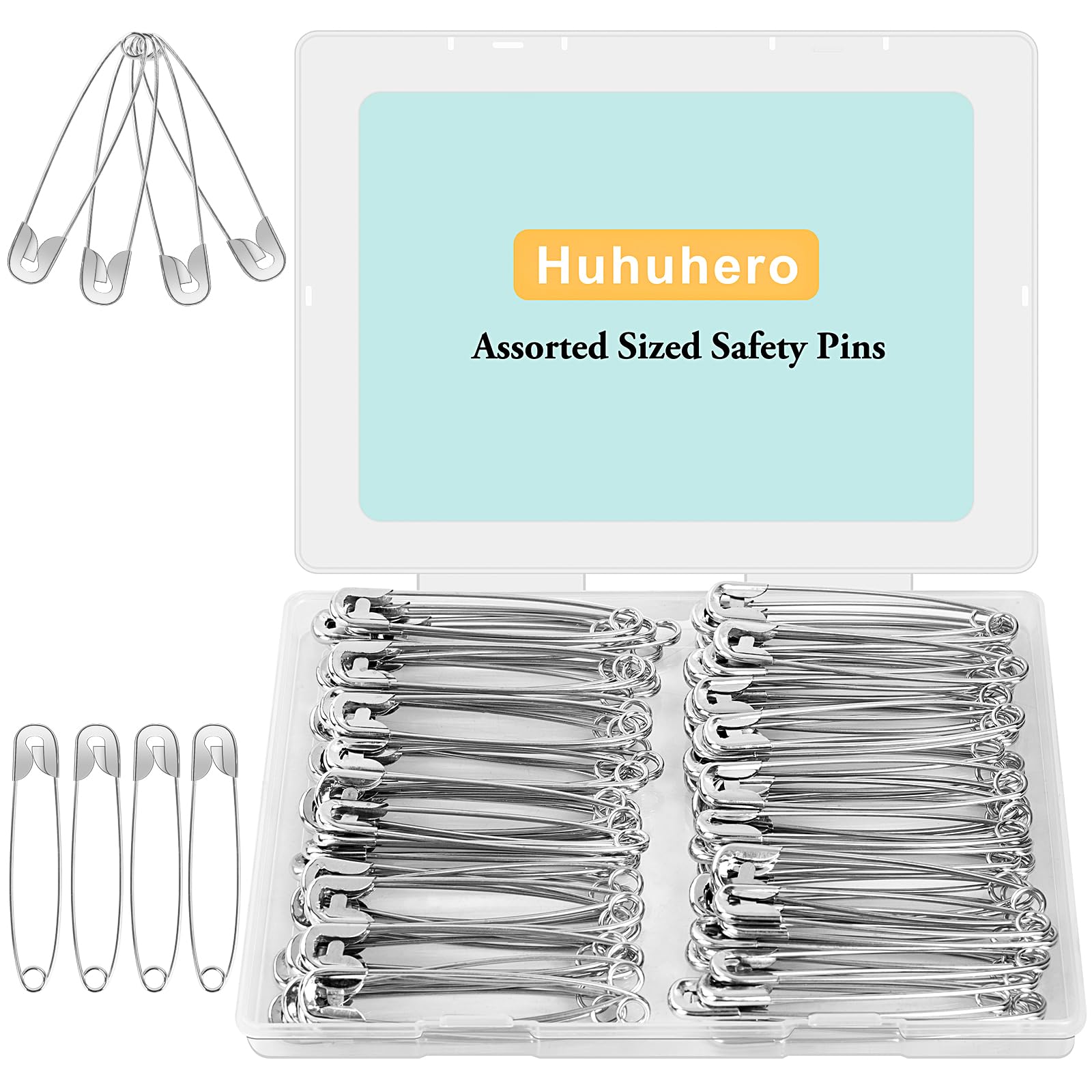 Photo 1 of 100PCS Large Safety Pins for Clothes, 3 Inch Big Heavy Duty Safety Pins, Rust-Resistant Nickel Plated Steel Pin for Sewing Clothing Diapers, Art & Craft Supplies