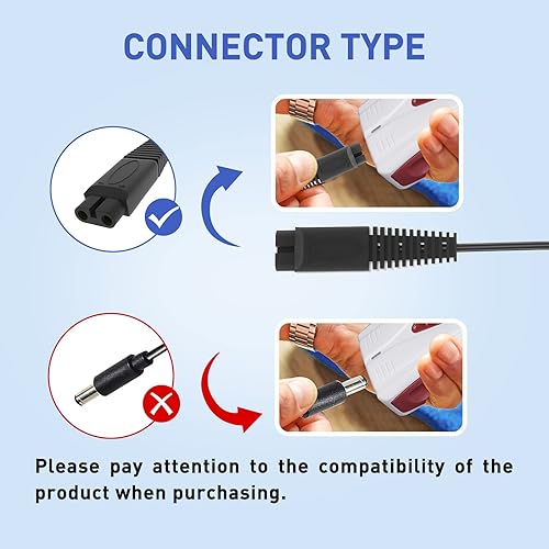 Miniatura 6 de Adaptador de 5V 1A para Andis Shaver AC Charger Cable de alimentación, compatible con 17150 TS-1 17220 17195 Profoil 17190 17165 17170 17205 17220