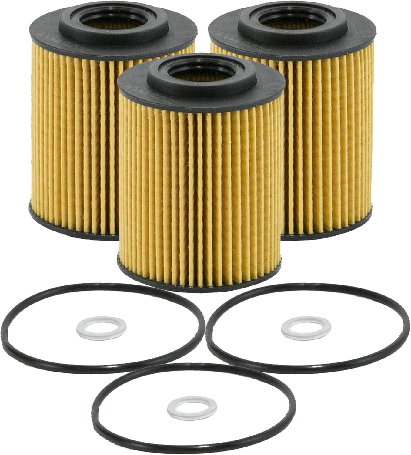 Wix Engine Oil Filter Kit Cartridge Lube Metal Free Filt 3 Pieces For Genesis G80 3.8 V6