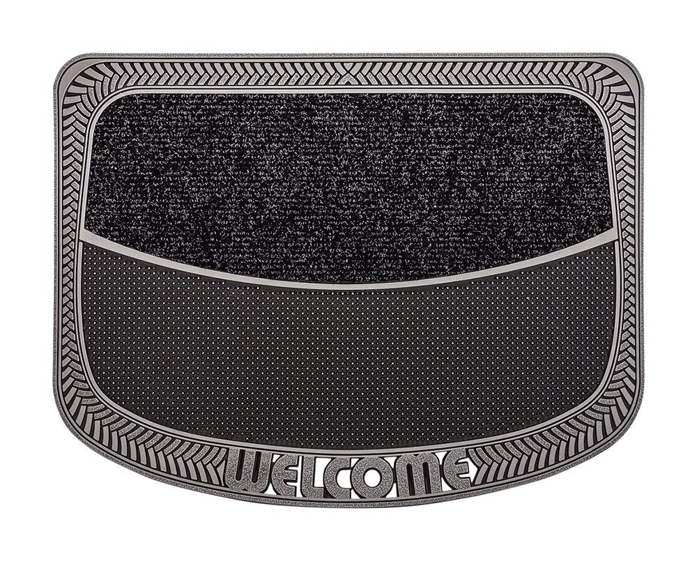 Home2Fashion Doormat, 100% Sustainable TPE-VC Entrance Mat, Metallic Anthracite, 75 x 57 cm