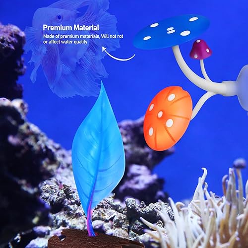 Miniatura 3 de Betta Fish Beds, 2pcs Betta Fish Hamaca Acuario Camas de descanso Betta Fish Cama de hojas de descanso