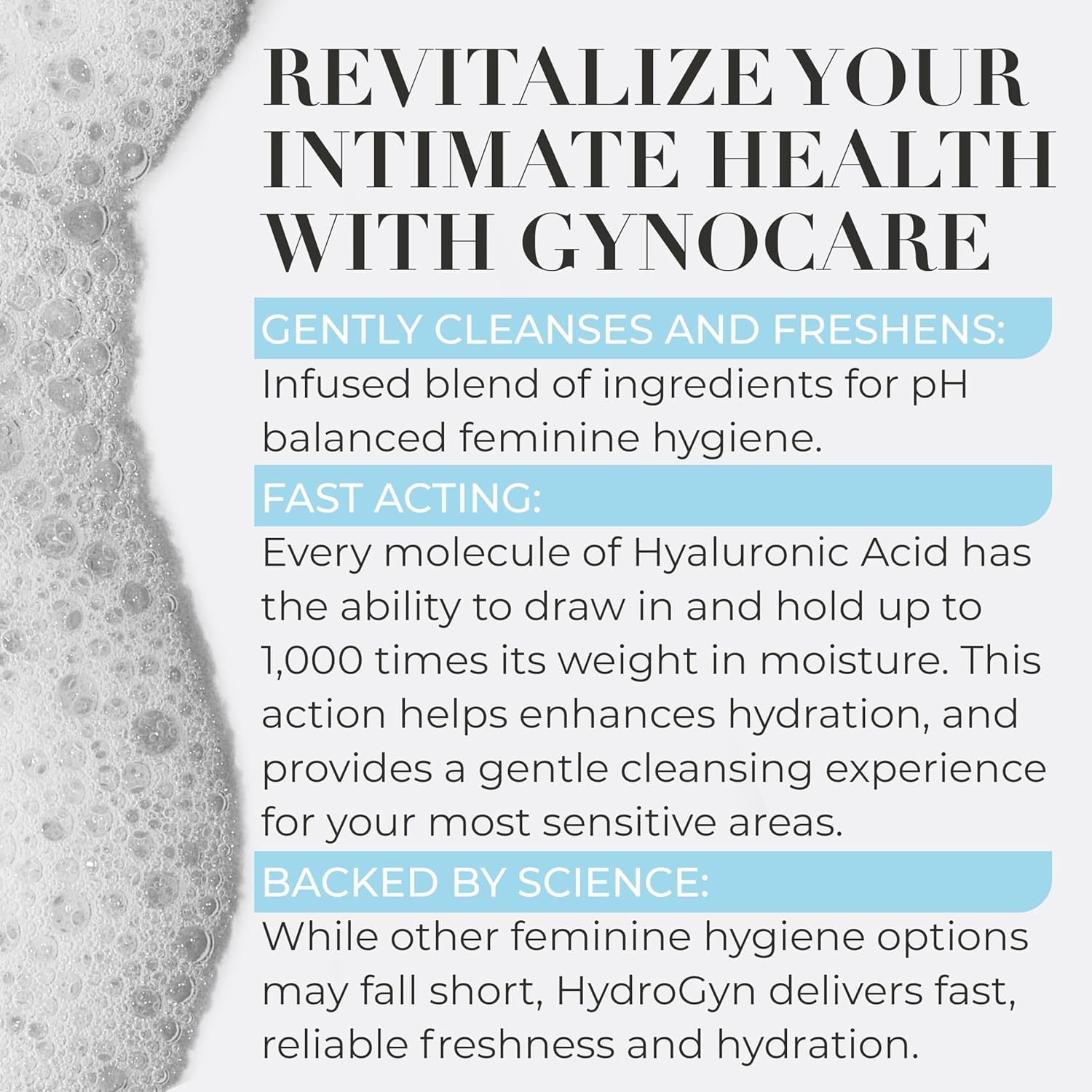 Hydro GYN Vaginal Moisturizer | Long-Lasting Dryness & Discomfort Relief | Estrogen & Hormone Free | 10 Pre-Filled Applicators I Pre and Post Menopausal + Feminine Wash